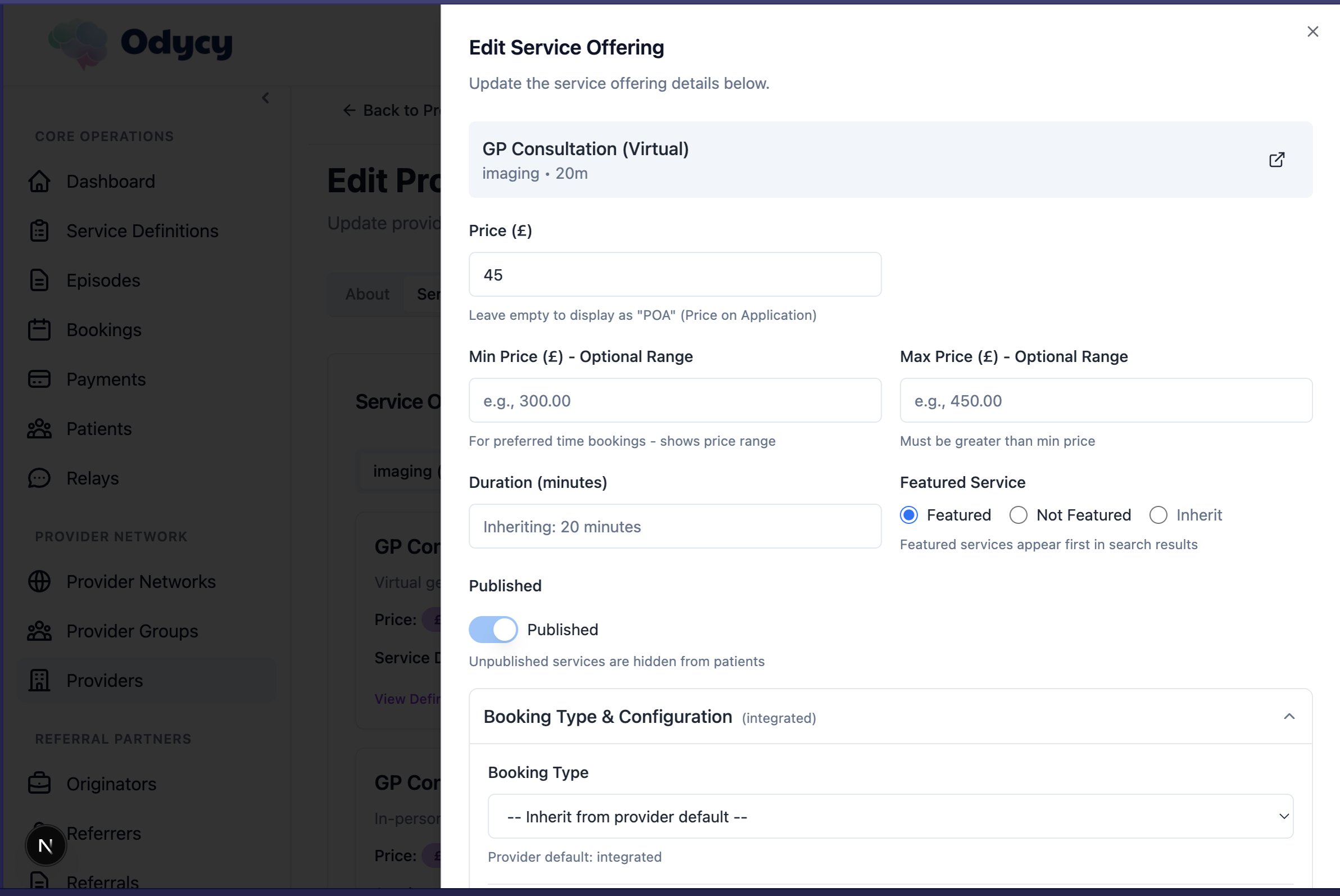 Provider Edit Service